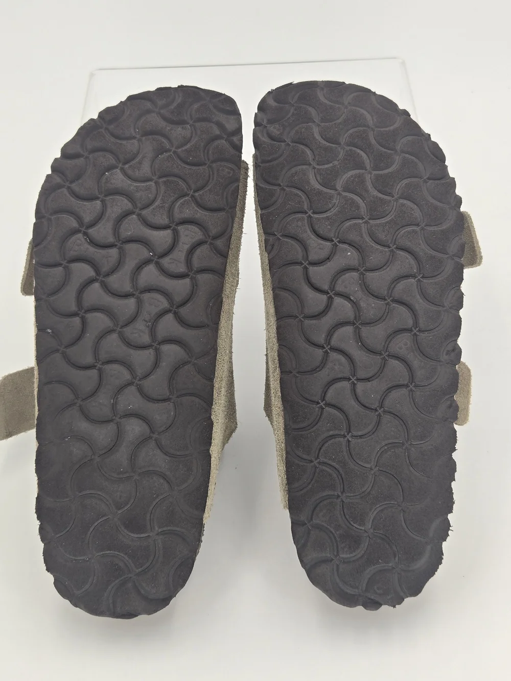 Birkenstock Arizona Two-Buckle Suede Slide Sandals in Taupe Women's Size 7-7.5 - Picture 9 of 14